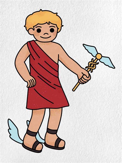 how to draw Hermes easy